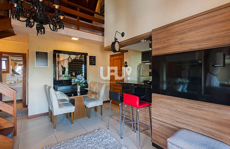 VILLA 303 COBERTURA 3D COM OFURÔ EM CONDOMÍNIO COM PISCINA!
