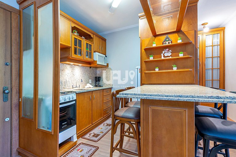 Gramado Village 608 - 4 pax Em cond. com piscina!