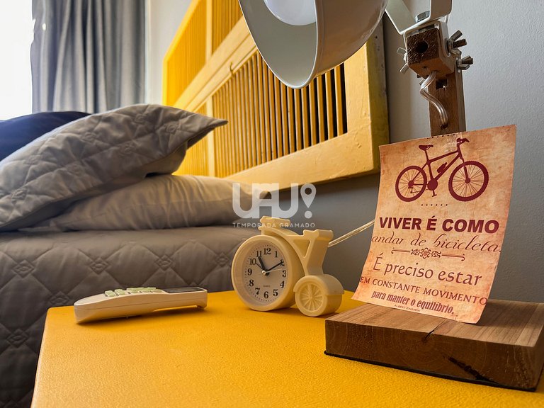 No coração de Gramado | 3 suítes+lareira+tudo a pé